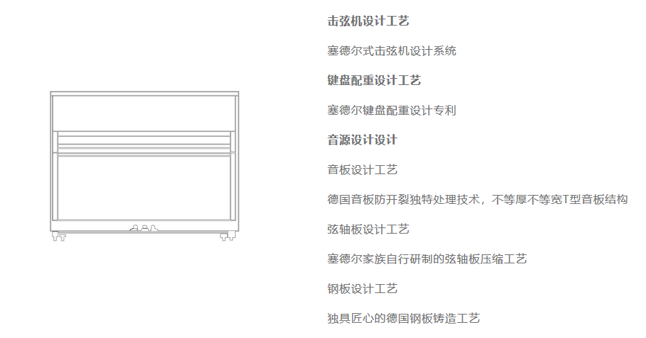 塞德尔钢琴E126图片